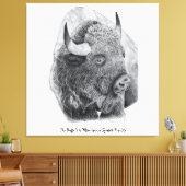 American Buffalo Canvas Afdruk (Insitu (Woonkamer))
