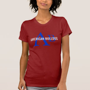 American Bulldog Breed Monogram T-shirt