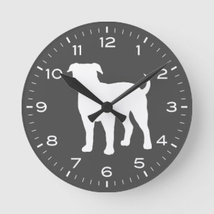 American Bulldog Hondenras Silhouette Ronde Klok
