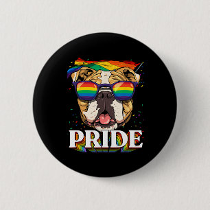 American Bulldog LGBTQ Rainbow Flag Pride Maand Do Ronde Button 5,7 Cm