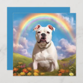 American Bulldog Rainbow Bridge aangepaste naam ho (Voorkant / Achterkant)