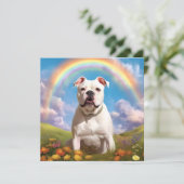 American Bulldog Rainbow Bridge aangepaste naam ho (Staand voorkant)
