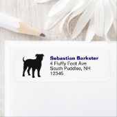 American Bulldog Silhouette Return Address Labels (Insitu)