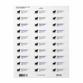 American Bulldog Silhouette Return Address Labels (Full Sheet)