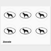 American Bulldog Silhouette Zwart Sticker (Vel)