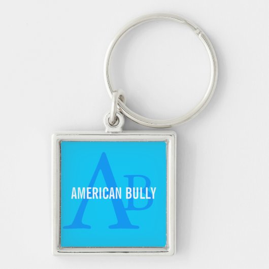 American Bully Breed Monogram Sleutelhanger (Voorkant)