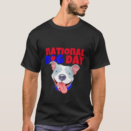 American Bully Dog National Dog day T-shirt (Voorkant)