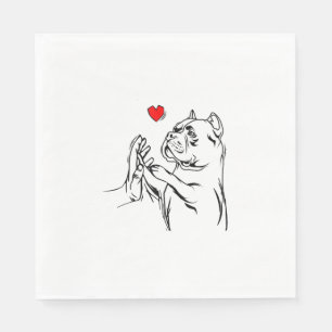 American Bully Love Cute Pitbull Dog Mom Funny Gir Servet