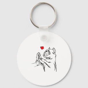 American Bully Love Cute Pitbull Dog Mom Funny Gir Sleutelhanger