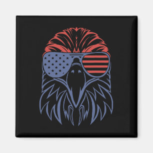 American Byld Eagle USA Flag Shirt 4 juli EAG Magneet