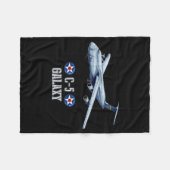 American C-5 Galaxy Military Transrt Aircraft  Fleece Deken (Voorkant (Horizontaal))