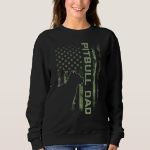 American Camo Flag Proud Pitbull Dog Dad Pittie Si Trui