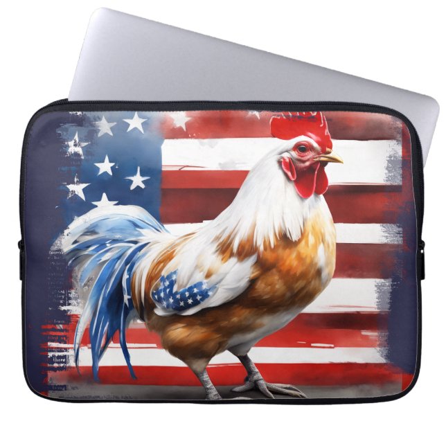 American Chicken Laptop Sleeve (Voorkant)