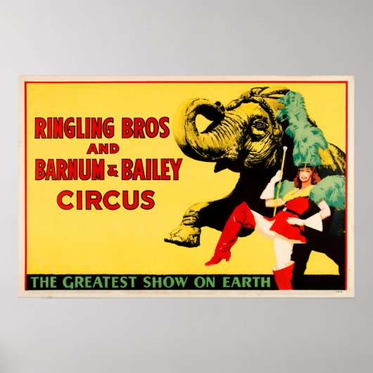 AMERICAN CIRCUS Ringling Bros  Acrobat-Show Poster (Voorkant)