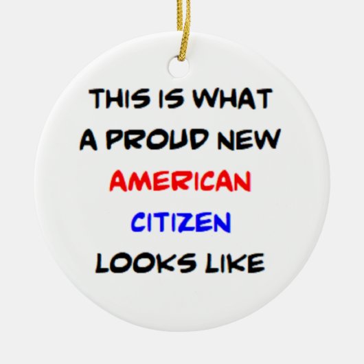 american citizen, proud new keramisch ornament (Voorkant)