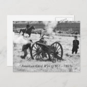 American Civil War (1861-1865) Carte postale (Devant / Derrière)