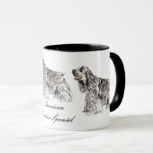 American Cocker Spaniel Céramique Mug (Devant droit)
