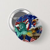 AMERICAN COLLAGE RONDE BUTTON 5,7 CM (Voorkant /achterkant)