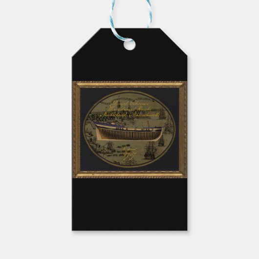 American Colonial Schooner Sir Edward Hawke Cadeaulabel (Voorkant)