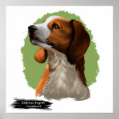 American Coonhound Portrait | Impression Portrait (Devant)