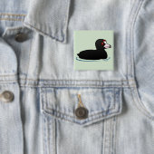 American Coot Vierkante Button 5,1 Cm (In situ)