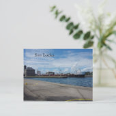 American Courage Soo Locks postkaart (Staand voorkant)