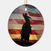American Cowboy kerst Ornament (Links)