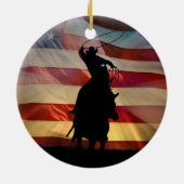 American Cowboy kerst Ornament (Achterkant)
