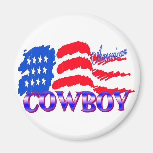 AMERICAN COWBOY RODEO MAGNET MAGNEET (Voorkant)
