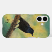 American Crow Bird Schilderij Initialen Custom Nam Case-Mate iPhone Case (Achterkant (horizontaal))