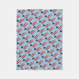 American Dachshund Wiener Dog Fleece Blanket Deken