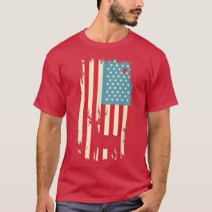 American Deer Hunter Patriotic TFor Mannen Women 7 T-shirt