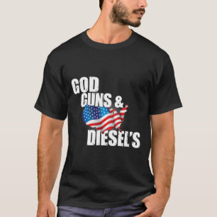 American Diesel Truck Ereders, God Pistolen T-Shir T-shirt