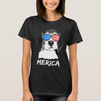 American Dog Beagle Independence Day Verenigde Sta T-shirt