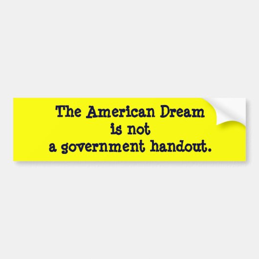 American Dream Bumpersticker (Voorkant)