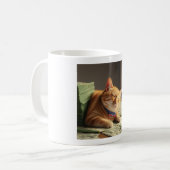 American Dream = Cat Nap - Drôle Chat Mug (Devant gauche)