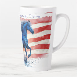 American Dream Patriottisch Paard Latte Mok