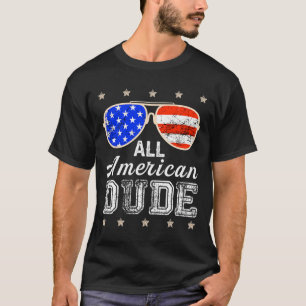American Dude 4th of July Familie Matching Sungl U T-shirt
