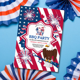 American Eagle 4 juli Onafhankelijkheidsdag Party Kaart