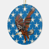 american eagle blue keramisch ornament (Links)