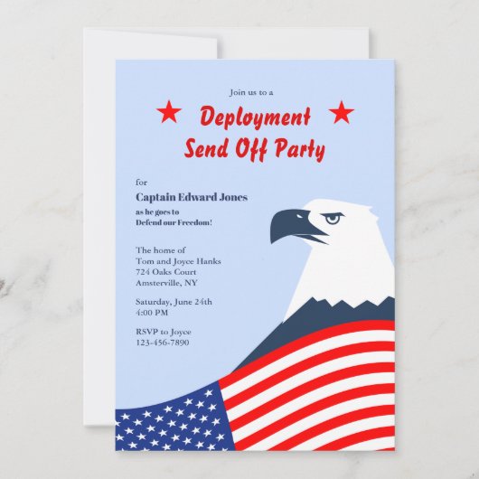 American Eagle Deployment Party Uitnodiging (Voorkant)