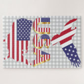 American Eagle Drapeau Jigsaw Puzzle USA Drapeau C (Horizontal)