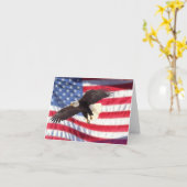 American Eagle en Flag Note Kaart (Gele Bloem)