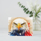American Eagle, États-Unis, carte postale pour la  (Debout devant)