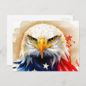 American Eagle, États-Unis, carte postale pour la  (Devant / Derrière)