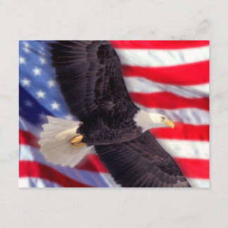 American Eagle & Flag Invitation Kaart