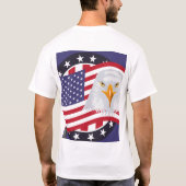 American Eagle & Flag Patriotic T-Shirt (Dos)