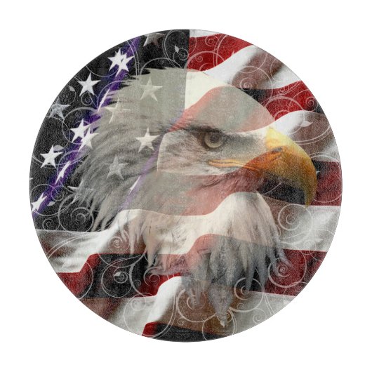 American Eagle Flag Snijplank (Voorkant)
