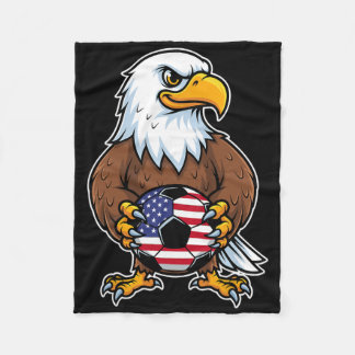 American Eagle Holding Soccer Ll Speler _1  Fleece Deken