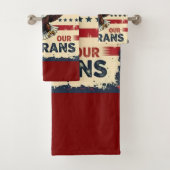 American Eagle Honor Our Veterans Bath Towel Set (En situation)